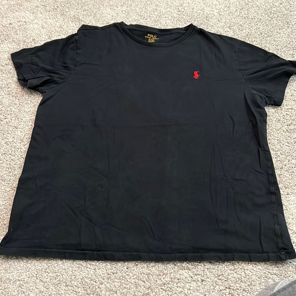 Polo RL Men’s Large black Crew Neck t-shirt used good condition